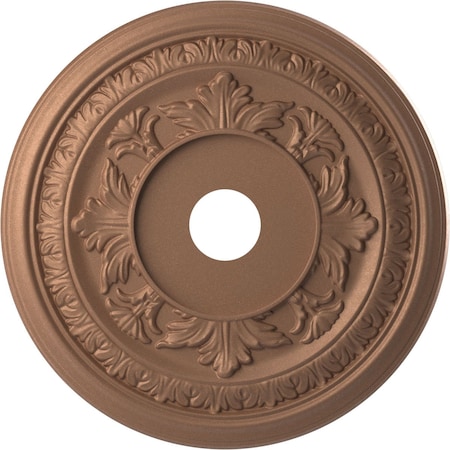 Ekena Millwork Baltimore Thermoformed PVC Ceiling Medallion Fits Canopies up to 7 3/4-in., Aged Copper CMP22BACAC
